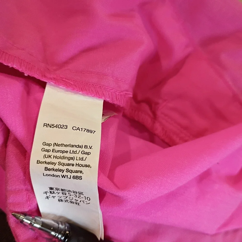Khakis By GAP Women Boyfriend Roll-Up Hot Pink Summer Nautical Shorts Size 14 - Picture 7 of 8